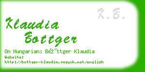 klaudia bottger business card